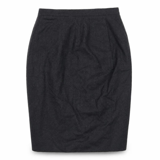 Front view of Talbots Women's Black Wool Pencil Skirt, size 12, Knee Length Workwear