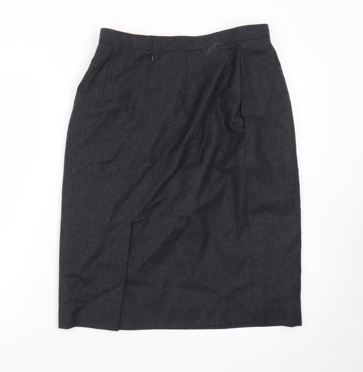 Talbots Women's Black Wool Pencil Skirt Size 12 Knee Length Workwear