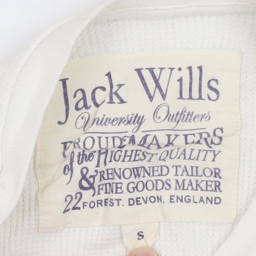 Jack Wills Men’s White Long Sleeve Crew Neck T-Shirt Size S
