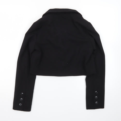 Aloha Studio Women's Black Cropped Single-Breasted Blazer Size S