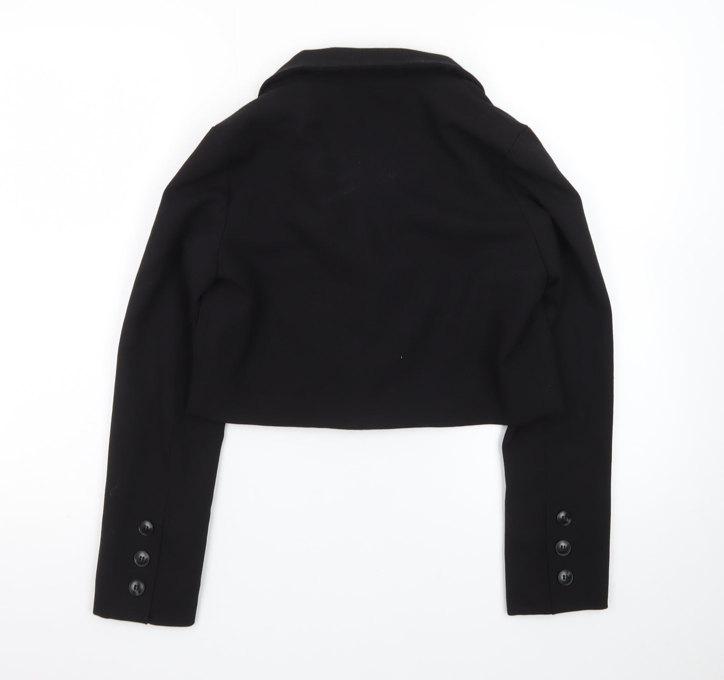 Aloha Studio Women's Black Cropped Single-Breasted Blazer Size S