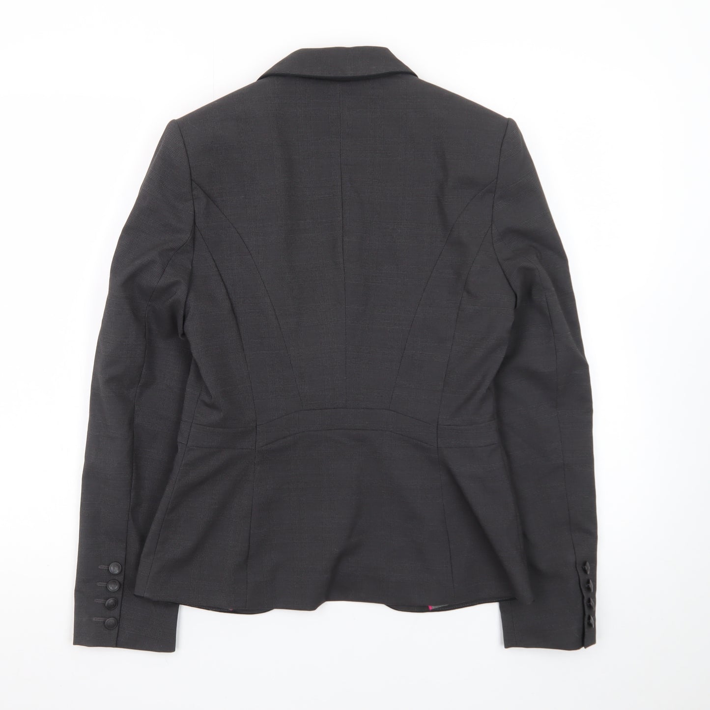 Next Women's Grey Slim Fit Blazer Jacket Size 8R Tailored Workwear