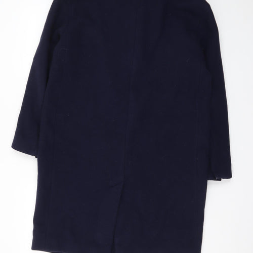 Marks and Spencer Women’s Blue Wool Cashmere Mid-Length Overcoat Size 12
