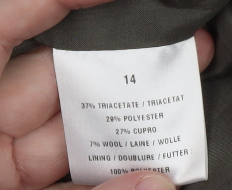 Precis Petite Brown Wool Blend Petite Blazer Jacket UK 14