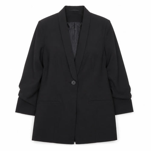 ASOS Design Women's Black Longline Shawl Collar Blazer UK 14