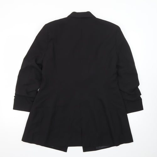 ASOS Design Women's Black Longline Shawl Collar Blazer UK 14