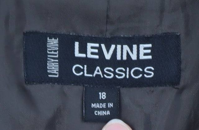Larry Levine Classics Women Brown Size 18 Single-Breasted Blazer