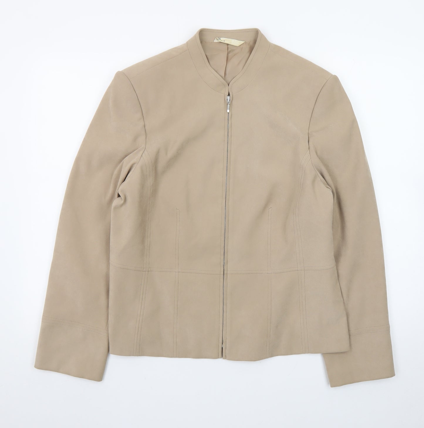 BHS Women Beige Size 16 Tailored Suit Jacket Polyester Blend