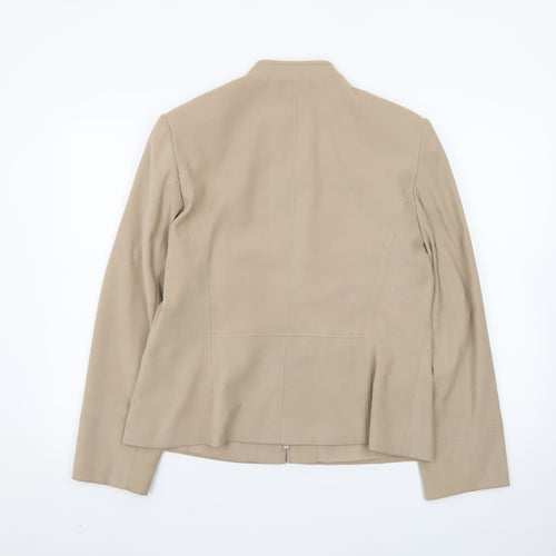 BHS Women Beige Size 16 Tailored Suit Jacket Polyester Blend