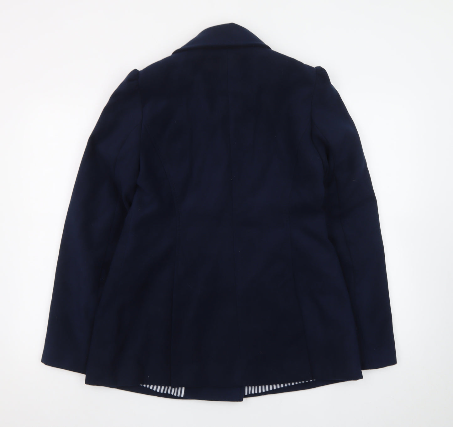 Next Women’s Blue Mid-Length Pea Coat Size 12 Double-Breasted
