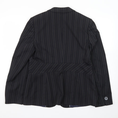 Next Women's Black Pinstripe Tailored Blazer Size 16