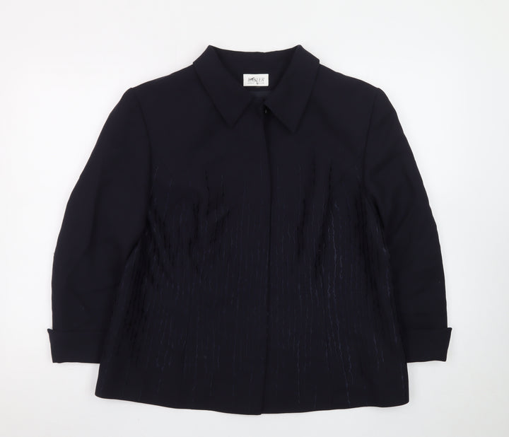 Basler Women Navy Blue Size 18 Classic Long Sleeve Suit Jacket