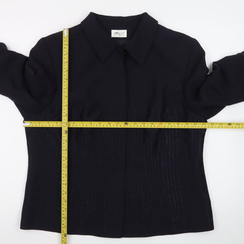 Basler Women Navy Blue Size 18 Classic Long Sleeve Suit Jacket
