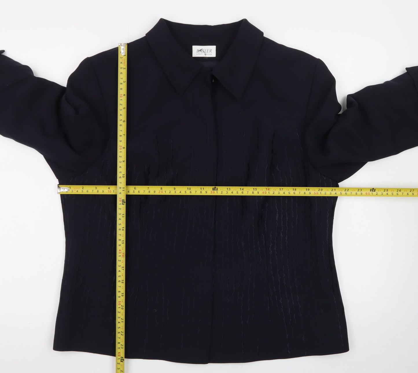 Basler Women Navy Blue Size 18 Classic Long Sleeve Suit Jacket