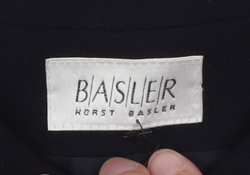 Basler Women Navy Blue Size 18 Classic Long Sleeve Suit Jacket