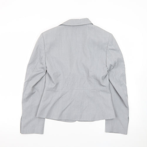 Marks and Spencer Women Grey Petite UK 8 Classic Lined Blazer