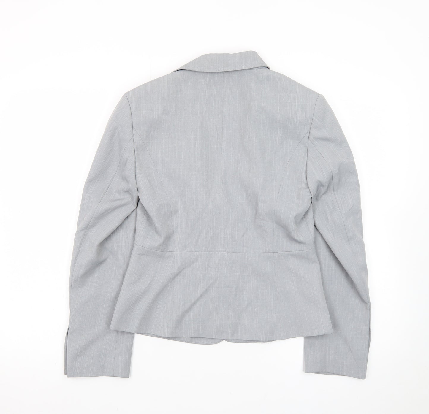 Marks and Spencer Women Grey Petite UK 8 Classic Lined Blazer