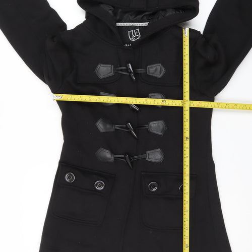 Urban Diva Women's Black Hooded Duffle Coat Size 8