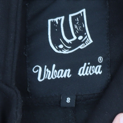 Urban Diva Women's Black Hooded Duffle Coat Size 8