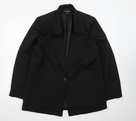 PrettyLittleThing Women’s Black Size 12 Single-Breasted Blazer