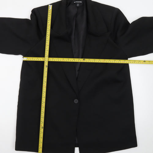 PrettyLittleThing Women’s Black Size 12 Single-Breasted Blazer
