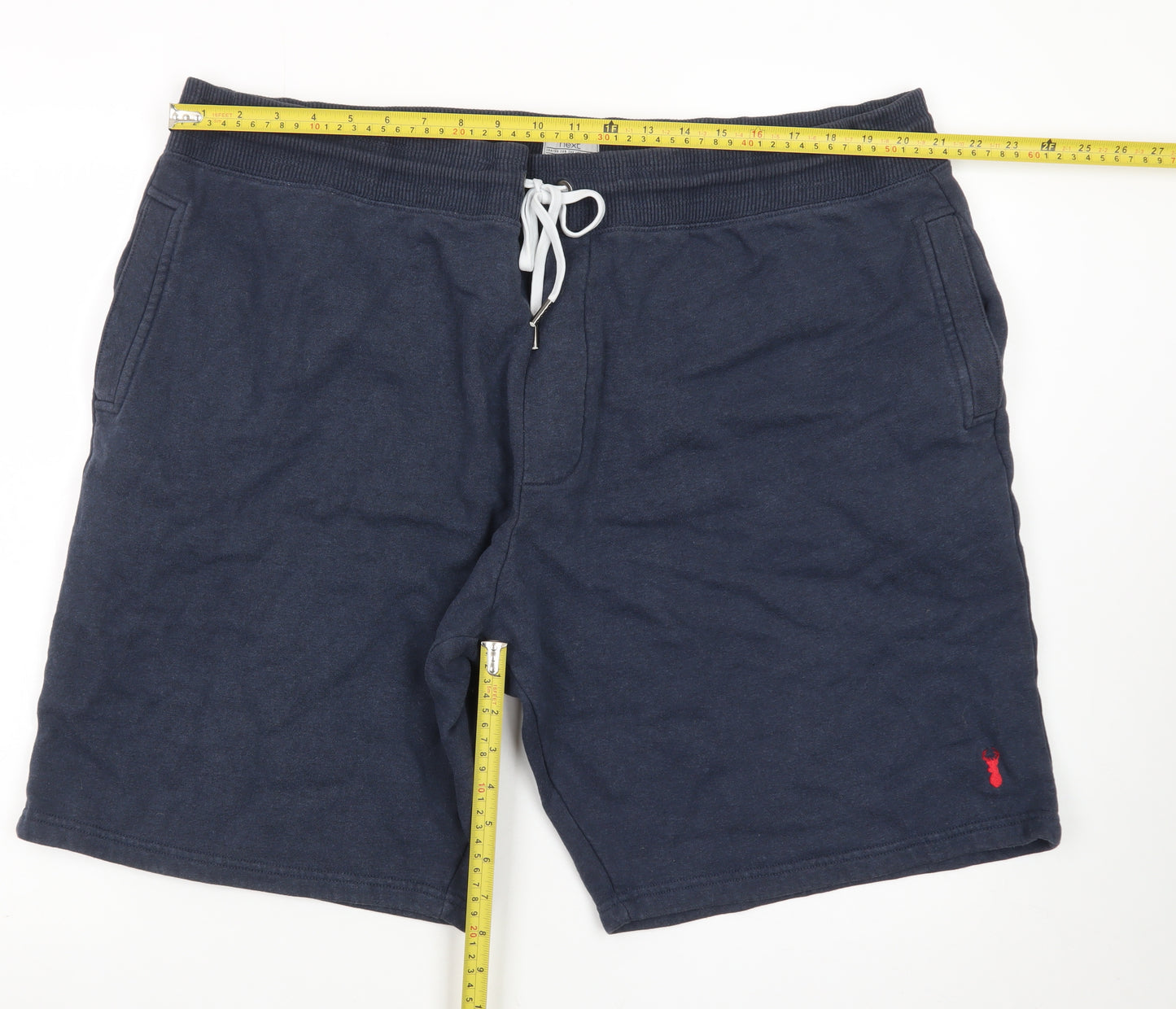 Next Men's Blue 2XL Sweat Shorts with Drawstring Waist