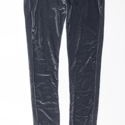 Freddy Women’s Grey Velvet Slim Fit Leggings Size 8