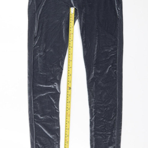 Freddy Women’s Grey Velvet Slim Fit Leggings Size 8