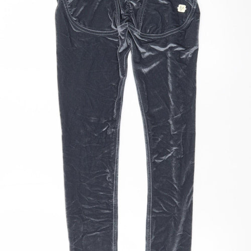 Freddy Women’s Grey Velvet Slim Fit Leggings Size 8