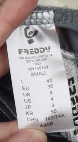 Freddy Women’s Grey Velvet Slim Fit Leggings Size 8