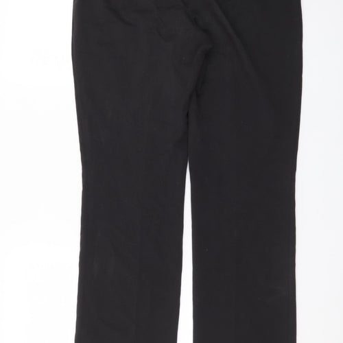 Marks and Spencer Women’s Black Size 10 Straight Leg Stretch Trousers