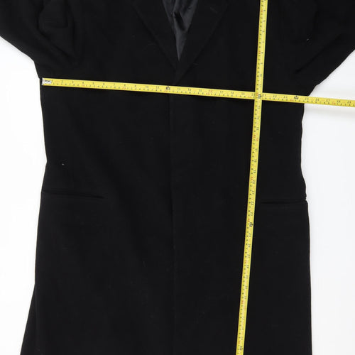 Karl Jackson Men's Black Wool Blend Long Overcoat Size 48 Regular