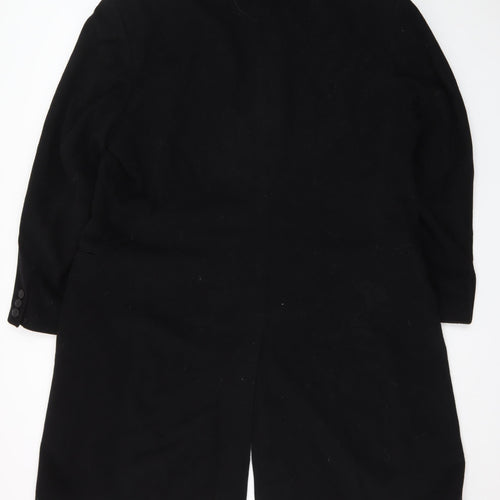 Karl Jackson Men's Black Wool Blend Long Overcoat Size 48 Regular