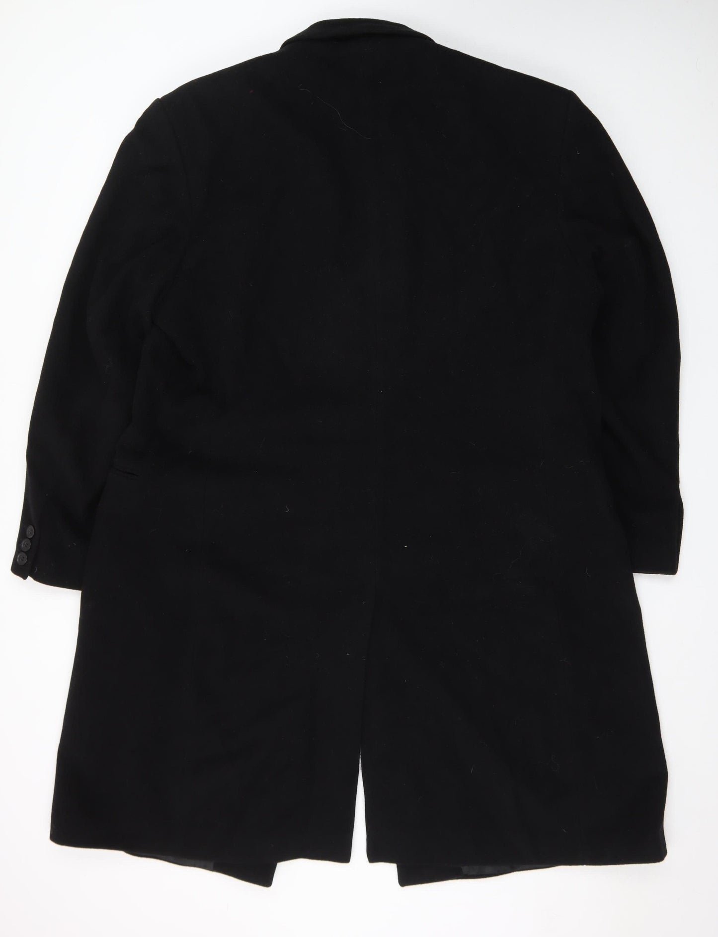 Karl Jackson Men's Black Wool Blend Long Overcoat Size 48 Regular