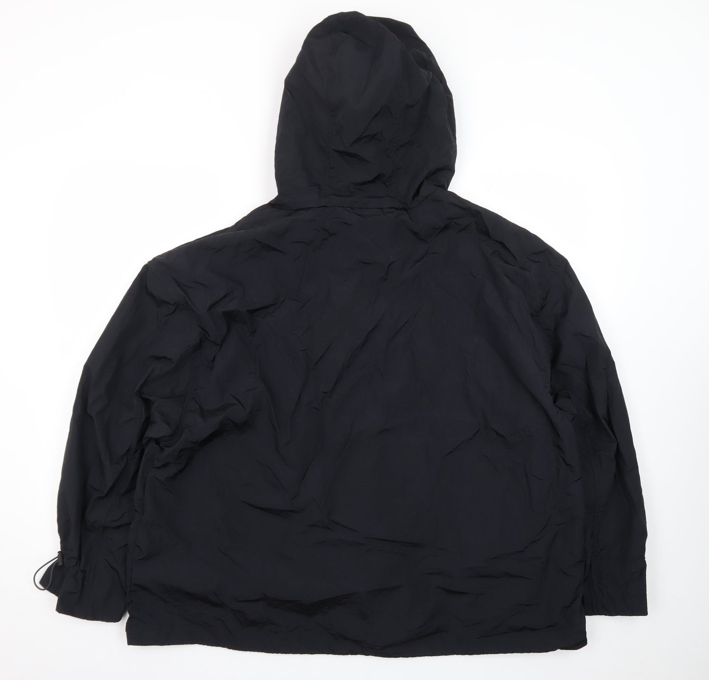 Next Women's Black Nylon Hooded Parka Jacket Size 16