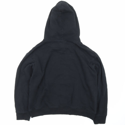 H&M Men's Black Pullover Hoodie Size S Cotton Blend Fleece