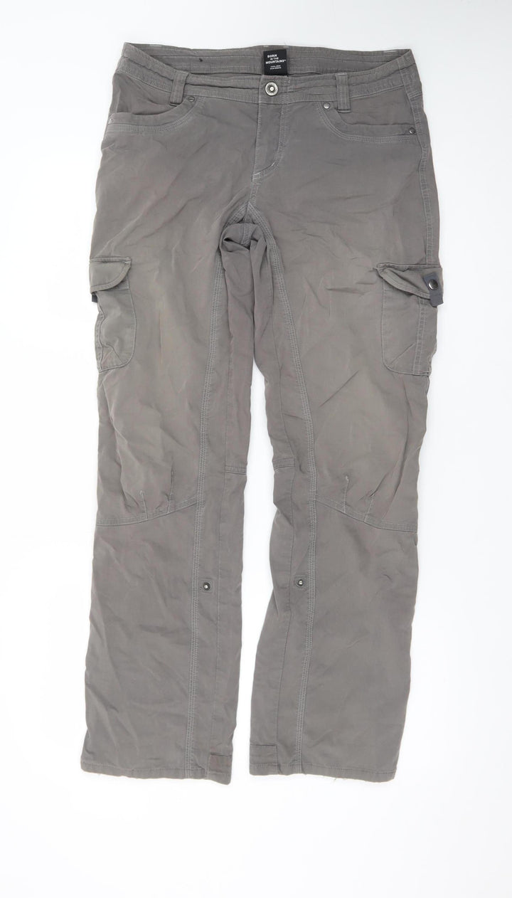 KÜHL Women's Grey Cargo Trousers Size 8 Regular Cotton Blend