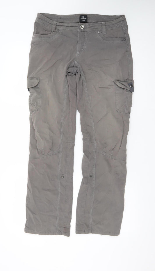 KÜHL Women's Grey Cargo Trousers Size 8 Regular Cotton Blend