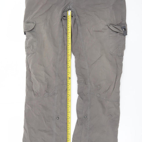 KÜHL Women's Grey Cargo Trousers Size 8 Regular Cotton Blend