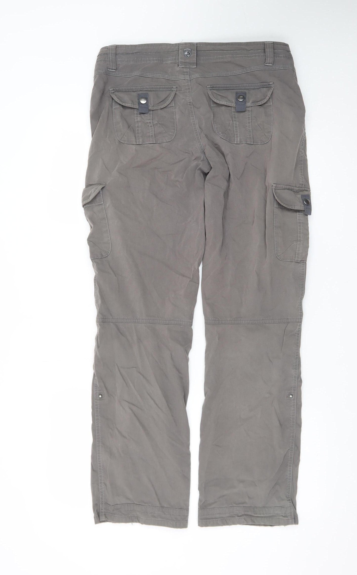 KÜHL Women's Grey Cargo Trousers Size 8 Regular Cotton Blend