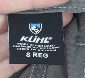 KÜHL Women's Grey Cargo Trousers Size 8 Regular Cotton Blend