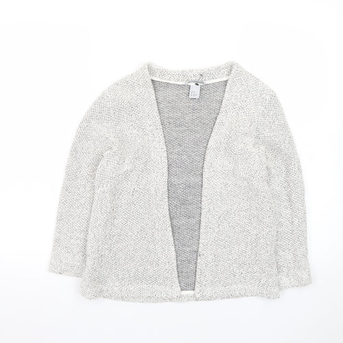 H&M Women's Grey XS Open Knit Long Sleeve Cardigan