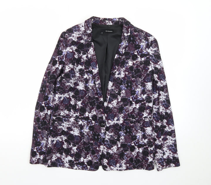 The Kooples Women's Purple Floral Single-Breasted Blazer Size 8