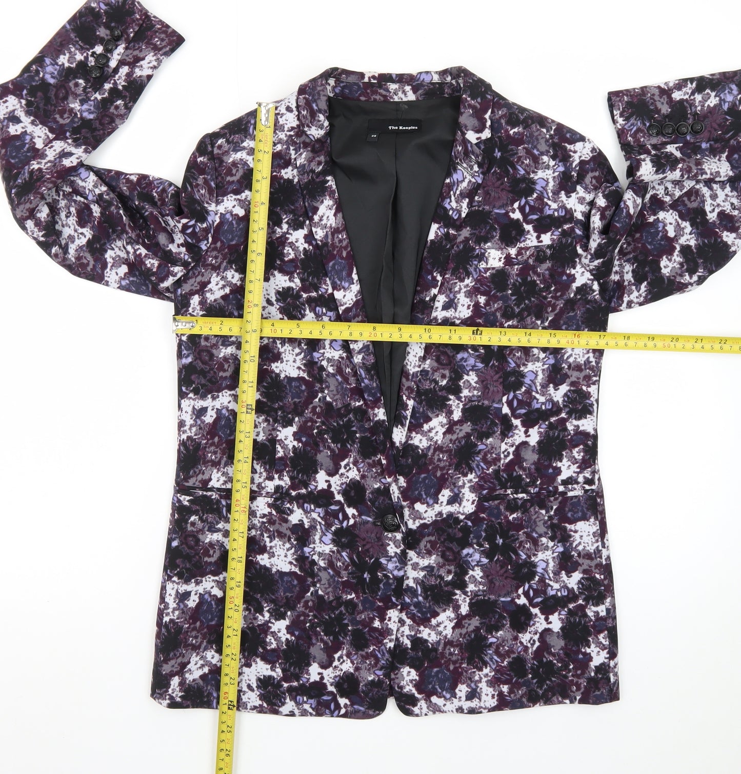 The Kooples Women's Purple Floral Single-Breasted Blazer Size 8