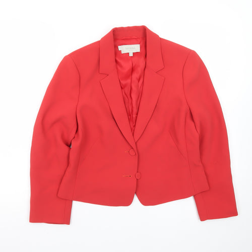 Hobbs Women Red Tailored Single-Breasted Blazer UK 10
