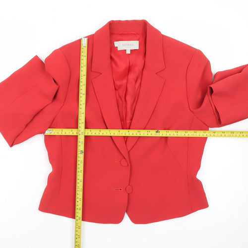 Hobbs Women Red Tailored Single-Breasted Blazer UK 10
