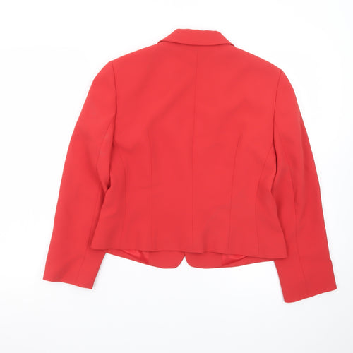 Hobbs Women Red Tailored Single-Breasted Blazer UK 10