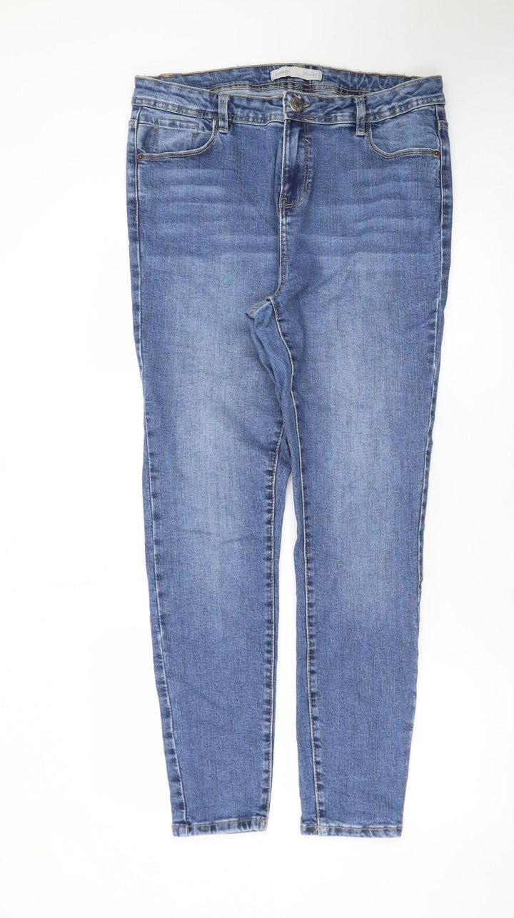 George Women’s Blue Skinny Jeans Size 16 Stretch Denim Mid Rise