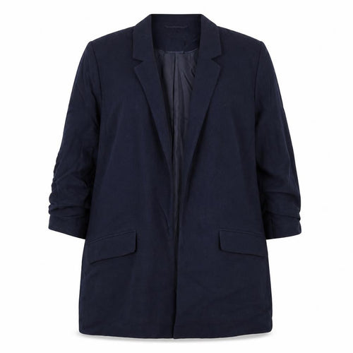 F&F Women Navy Blue Long Single-Breasted Blazer UK 18