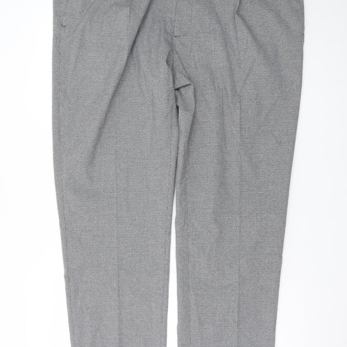 Marks and Spencer Men's Grey Checked Dress Pants 44in Waist Regular Fit